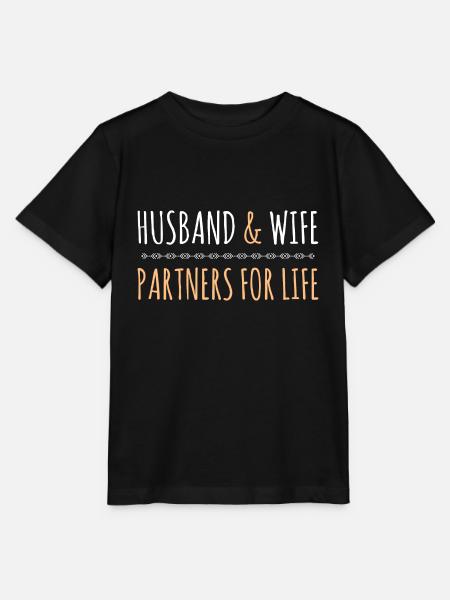 Małżeństwo ślub małżeństwo małżonkowie małżonkowie na całe życie <3 - Stanley/Stella T-shirt MINI CREATOR til børn - sort