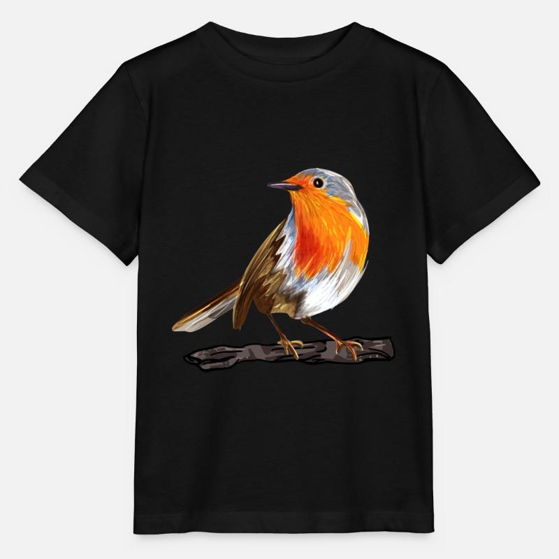 Rouge-gorge - T-shirt bio MINI CREATOR Stanley/Stella Enfant - noir