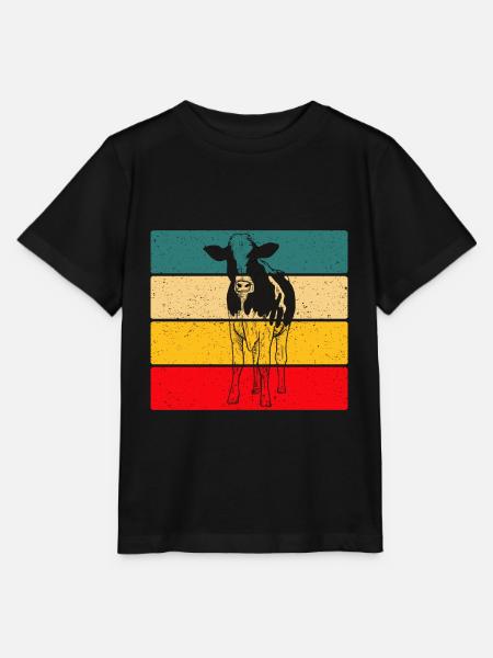 Kuh - Stanley/Stella Kinder T-Shirt MINI CREATOR - Schwarz