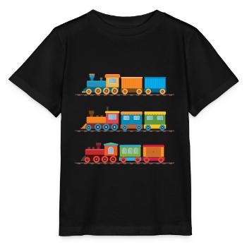 Zug - Stanley/Stella Kinder T-Shirt MINI CREATOR  - Schwarz - Vorne - Mikhail (115cm)