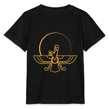 Faravahar Symbole Iran Persan Spirituel - T-shirt bio MINI CREATOR Stanley/Stella Enfant - noir - Devant - Mikhail (115cm)
