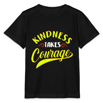 Kindness Takes Courage Anti Mobbing - Stanley/Stella Kinder T-Shirt MINI CREATOR  - Schwarz - Vorne - Mikhail (115cm)