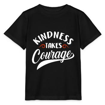 Kindness Takes Courage Anti Mobbing - Stanley/Stella Kinder T-Shirt MINI CREATOR  - Schwarz - Vorne - Mikhail (115cm)