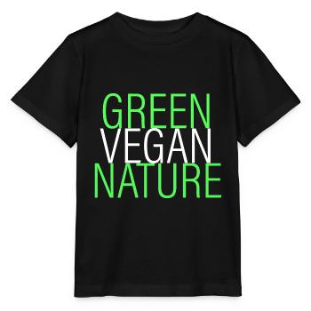 vert - végétalien - naturel - T-shirt bio MINI CREATOR Stanley/Stella Enfant - noir - Devant - Mikhail (115cm)