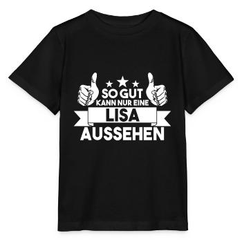 Lisa - Stanley/Stella Kinder T-Shirt MINI CREATOR  - Schwarz - Vorne - Mikhail (115cm)