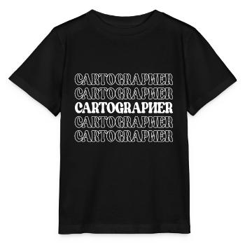 Cartographe Cartographe Créateur de cartes Géographie - T-shirt bio MINI CREATOR Stanley/Stella Enfant - noir - Devant - Mikhail (115cm)