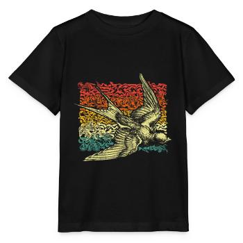 Hirondelle d’oiseau - T-shirt bio MINI CREATOR Stanley/Stella Enfant - noir - Devant - Mikhail (115cm)