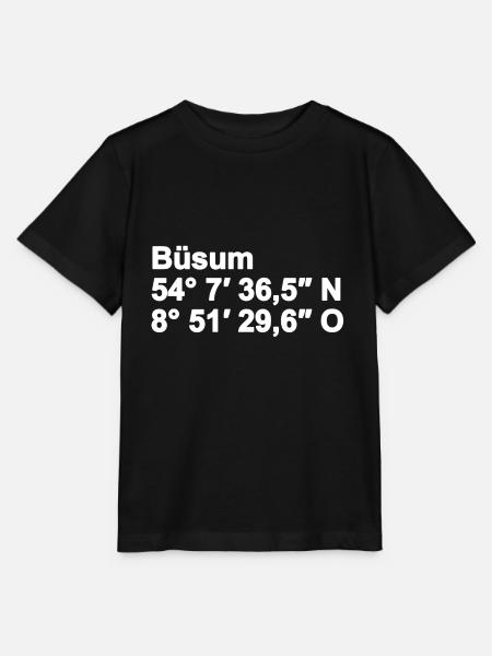 Büsum Leuchtturm Koordinaten - Stanley/Stella Kinder T-Shirt MINI CREATOR - Schwarz