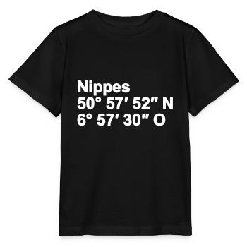 Coordonnées géographiques de Nippes - T-shirt bio MINI CREATOR Stanley/Stella Enfant - noir - Devant - Mikhail (115cm)