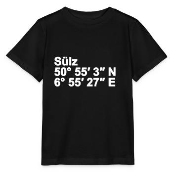 Sülz geo Koordinaten - Stanley/Stella Kinder T-Shirt MINI CREATOR  - Schwarz - Vorne - Mikhail (115cm)