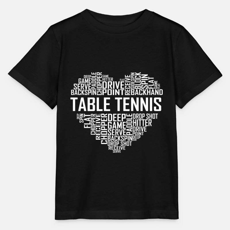 Coeur de tennis de table - T-shirt bio MINI CREATOR Stanley/Stella Enfant - noir