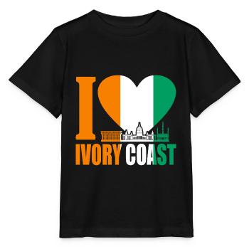 Côte d’Ivoire - T-shirt bio MINI CREATOR Stanley/Stella Enfant - noir - Devant - Mikhail (115cm)