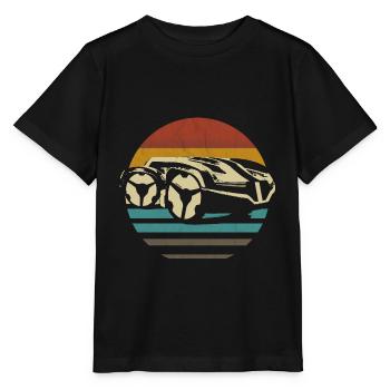Lawn mowing robotic lawn mower retro - Stanley/Stella MINI CREATOR Kids’ T-Shirt - black - Front - Mikhail (115cm)