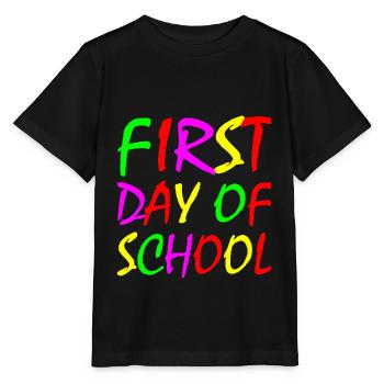 First day of school - Stanley/Stella MINI CREATOR Kids’ T-Shirt - black - Front - Mikhail (115cm)