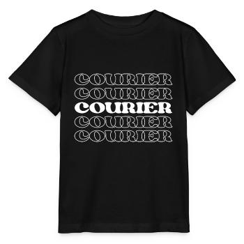 Bote Zusteller Briefträger Versand - Stanley/Stella Kinder T-Shirt MINI CREATOR  - Schwarz - Vorne - Mikhail (115cm)