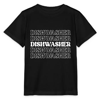 Dishwasher Kitchen Helper Dish Cleaner Dish - Stanley/Stella MINI CREATOR Kids’ T-Shirt - black - Front - Mikhail (115cm)