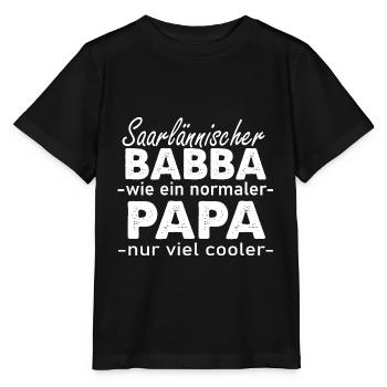 Saarländischer Papa Vater Vatertag Geschenk Saar - Stanley/Stella Kinder T-Shirt MINI CREATOR  - Schwarz - Vorne - Mikhail (115cm)