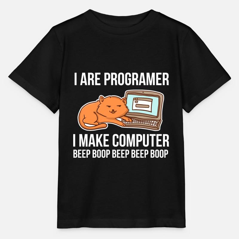 Programmer chat humor for coders and - Stanley/Stella MINI CREATOR Kids’ T-Shirt - black