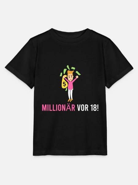 Millionär vor 18! - Stanley/Stella Kinder T-Shirt MINI CREATOR - Schwarz