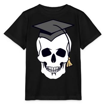 Skull Skull Creepy Student Uni Halloween - T-shirt bio MINI CREATOR Stanley/Stella Enfant - noir - Devant - Mikhail (115cm)