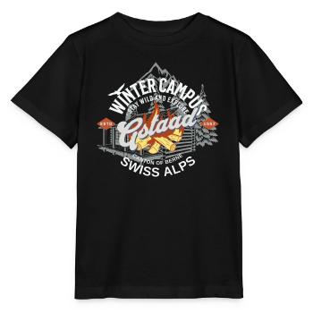 Gstaad winter campus outdoor coul - T-shirt bio MINI CREATOR Stanley/Stella Enfant - noir - Devant - Mikhail (115cm)