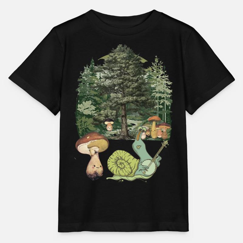 Waldbewohner Schnecke Kinder Musik Kind - Stanley/Stella Kinder T-Shirt MINI CREATOR - Schwarz