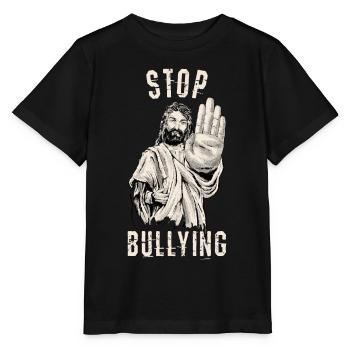 Stopp Mobbing - Stanley/Stella Kinder T-Shirt MINI CREATOR  - Schwarz - Vorne - Mikhail (115cm)