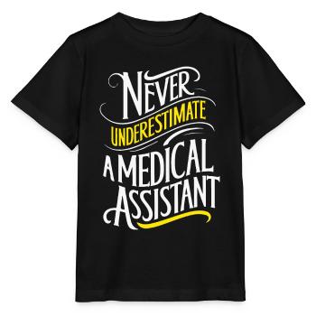 MFA - Die stille Kraft im Gesundheitswesen - Stanley/Stella Kinder T-Shirt MINI CREATOR  - Schwarz - Vorne - Mikhail (115cm)