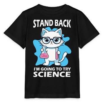 Résignation - J’essaie la science - T-shirt bio MINI CREATOR Stanley/Stella Enfant - noir - Devant - Mikhail (115cm)