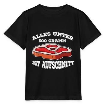 Lustiges Fleisch Steak Grillen Geschenk für den - Stanley/Stella Kinder T-Shirt MINI CREATOR  - Schwarz - Vorne - Mikhail (115cm)