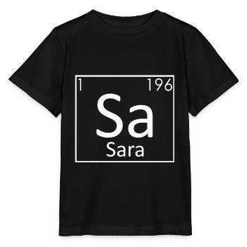 Sara Name Chemistry Elements Women Names - Stanley/Stella MINI CREATOR Kids’ T-Shirt - black - Front - Mikhail (115cm)