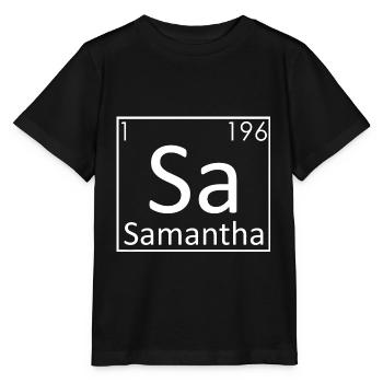 Samantha Name Chemistry Elements Women Names - Stanley/Stella MINI CREATOR Kids’ T-Shirt - black - Front - Mikhail (115cm)