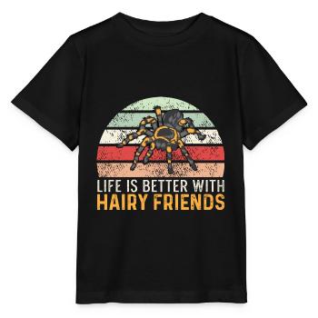 Hairy Friends Friendly Guy Gift - Stanley/Stella MINI CREATOR Kids’ T-Shirt - black - Front - Mikhail (115cm)