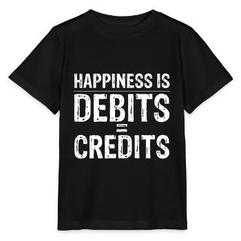 Happiness Is Debits Equals Credits 9 - Stanley/Stella MINI CREATOR Kids’ T-Shirt - black - Front - Mikhail (115cm)
