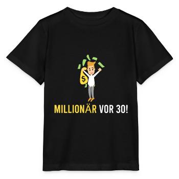 Millionär vor 30! - Stanley/Stella Kinder T-Shirt MINI CREATOR  - Schwarz - Vorne - Mikhail (115cm)