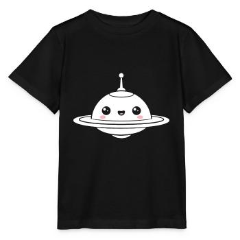 fliegende Untertasse - Stanley/Stella Kinder T-Shirt MINI CREATOR  - Schwarz - Vorne - Mikhail (115cm)