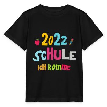 2022 Schule Ich Komme Erstklässler Schulstart Deko - Stanley/Stella Kinder T-Shirt MINI CREATOR  - Schwarz - Vorne - Mikhail (115cm)