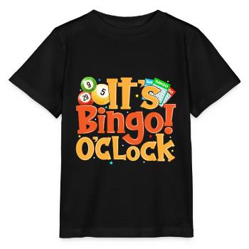 C’est Bingo O Clock Bingo Caller Drôle De Joueur de Bingo - T-shirt bio MINI CREATOR Stanley/Stella Enfant - noir - Devant - Mikhail (115cm)