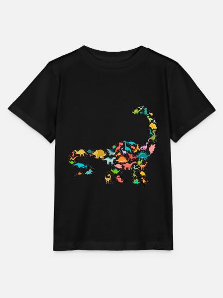 Brachiosaurus Dinosaur - Stanley/Stella Kinder T-Shirt MINI CREATOR - Schwarz