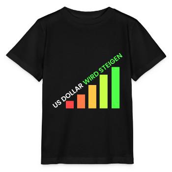 US Dollar wird steigen - Stanley/Stella Kinder T-Shirt MINI CREATOR  - Schwarz - Vorne - Mikhail (115cm)