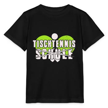 Tennis de table au lieu de l’école Joueur de tennis de table - T-shirt bio MINI CREATOR Stanley/Stella Enfant - noir - Devant - Mikhail (115cm)