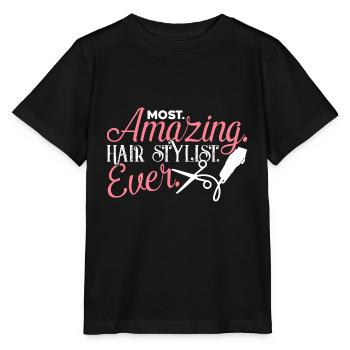 Hair Stylist Amazing Hair Stylist - Stanley/Stella MINI CREATOR Kids’ T-Shirt - black - Front - Mikhail (115cm)
