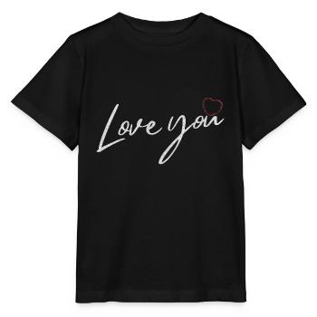 love you Lieblingsmensch - Stanley/Stella MINI CREATOR Kids’ T-Shirt - black - Front - Mikhail (115cm)