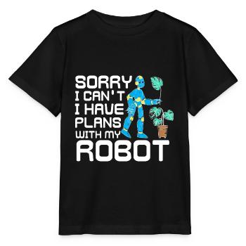 Robot robotique Robotique - T-shirt bio MINI CREATOR Stanley/Stella Enfant - noir - Devant - Mikhail (115cm)