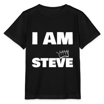 König Steve Name - Stanley/Stella Kinder T-Shirt MINI CREATOR  - Schwarz - Vorne - Mikhail (115cm)