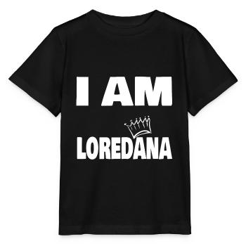 Loredana Name - Stanley/Stella Kinder T-Shirt MINI CREATOR  - Schwarz - Vorne - Mikhail (115cm)