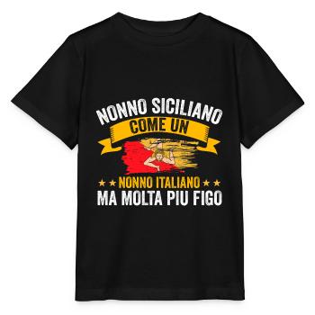 Nonno siciliano sicilia - Stanley/Stella Kinder T-Shirt MINI CREATOR  - Schwarz - Vorne - Mikhail (115cm)