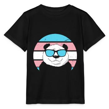 Transgender Panda - Stanley/Stella Kinder T-Shirt MINI CREATOR  - Schwarz - Vorne - Mikhail (115cm)