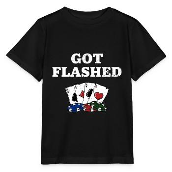 Got Flashed Card Games Casino Card Player - T-shirt bio MINI CREATOR Stanley/Stella Enfant - noir - Devant - Mikhail (115cm)
