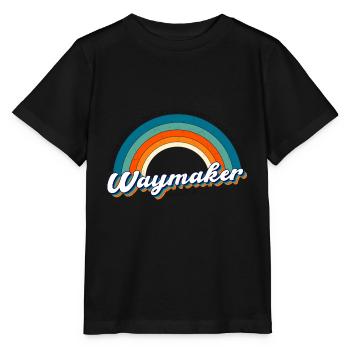 Waymaker Promise Keeper Miracle Worker , Jahrgang - Stanley/Stella Kinder T-Shirt MINI CREATOR  - Schwarz - Vorne - Mikhail (115cm)